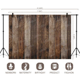 LB0083 Brown Mix Shades Planks Backdrop